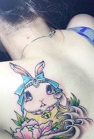 fashion pagkababaye sa kaanyag balik cartoon gamay nga tattoo sa pusa cute ug paghikap