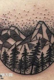 задняя гора татуировки