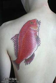 Modèle de tatouage de poisson rouge