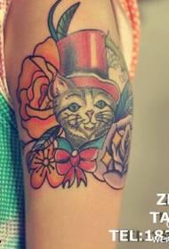 arm color prick cat tattoo pattern