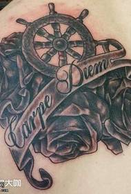 Mchoro wa Uwekaji Tattoo wa Mashua