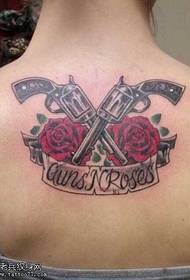 Nazaj vzorec Tattoo Rose Tattoo