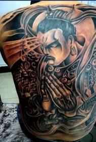 Fubei Erlang God black and white tattoo pattern