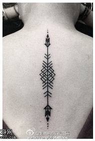 Back tattooed tattoo pattern