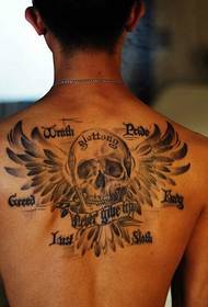 Leđa crno perje sedam grijeha tetovaža osobnosti
