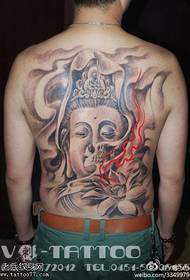 Sacred Half Buddha Half Devil Tattoo Patroon