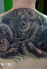 Back Pyramid Mythology Guardian pattern of the tattoo