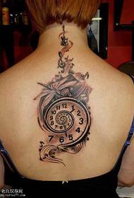 style pocket watch tattoo pattern