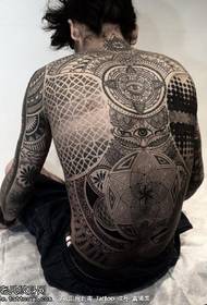 black cool handsome totem tattoo pattern