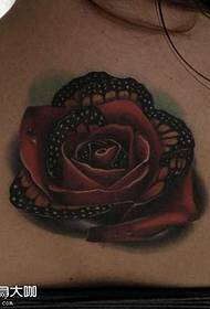 Back Rose Tattoo Pattern