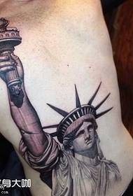 Motif de tatouage de déesse de la liberté arrière