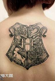 Modello di tatuaggio di micro capitolo di personalità posteriore