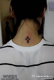 Back Cross Tattoo Patroon
