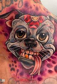 Back Bulldog Tattoo Pattern