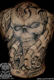 atmospheric cool handsome skull tattoo pattern