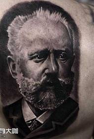 Modello di tatuaggio barba posteriore
