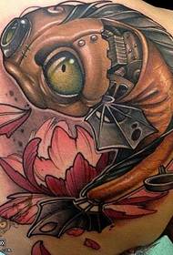 Modello di tatuaggio meccanico di pesce