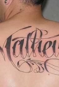esquena de patró de tatuatge en anglès