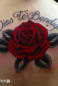 indietro bellissimo motivo tatuaggio rosa