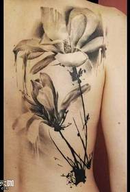 Back Flower Tattoo Pattern