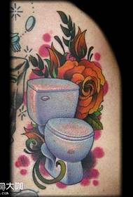 Terug Toilet Tattoo patroon