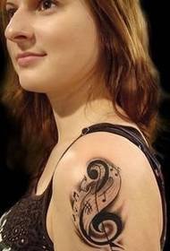 firingî li ser pişta sembola muzîka muzîkê tattoo