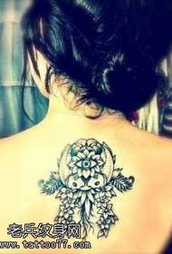 back fashion personality tattoo pattern