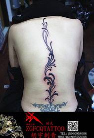 척추 패션 꽃 문신 78552-다시 아름다운 잉크 오징어 문신