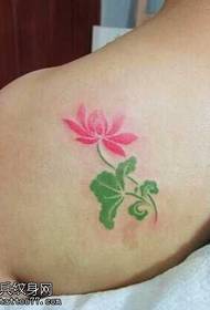 zurück rosa Lotus Tattoo-Muster