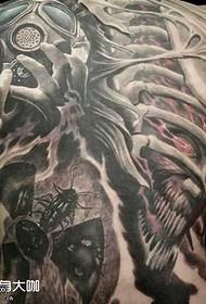 Modello di tatuaggio maschera biochimica posteriore