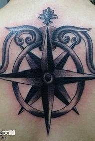Zréck Kompass Tattoo Muster