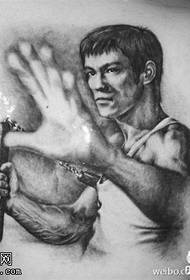 Domineering Bruce Lee Tattoo Pattern