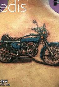 atgal motociklo tatuiruotės modelis