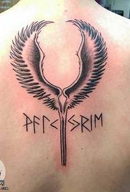 back Valkyrie tattoo patroon