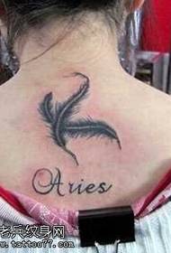 Modello del tatuaggio del trifoglio posteriore
