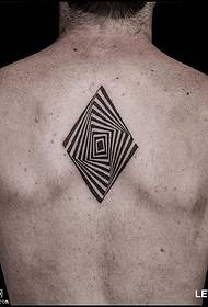 kembali pola geometri segitiga tato
