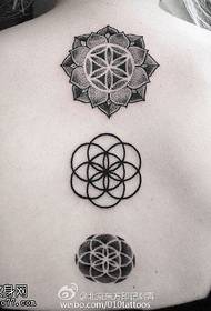 atzeko geometria elementua bainila tatuaje eredua