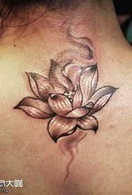 Back Lotus Tattoo Pattern