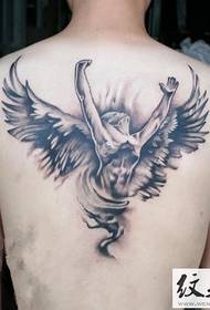 Posteriore Mezza schiena Santo Angelo Tattoo Pattern