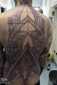 zurück gestochen Labyrinth Tattoo-Muster