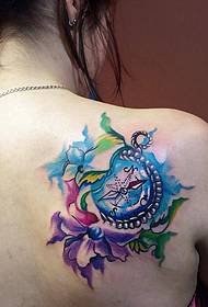 Hyun Colors Flor Relógio Encanto Tatuagem