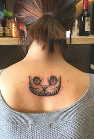 persoanlikheid famke werom grutte-eyed kitten tattoo patroan