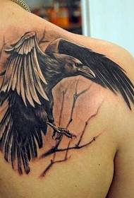 លំនាំចាក់សាក់ខាងក្រោយ Raven