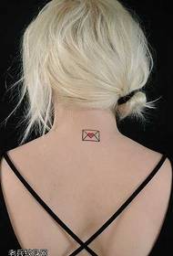 indietro semplice modello bellissimo tatuaggio busta