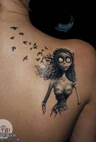 Modello di tatuaggio zombie sposa