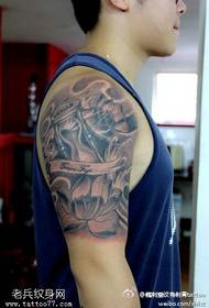 Patrwm Tatŵ Amser Hourglass Coch Tatŵ Braich