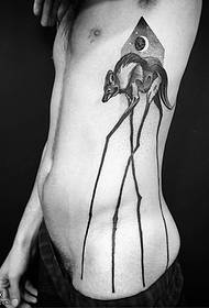 sywaartse abstrakte tatoeëringpatroon