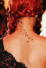 back Star tattoo pattern