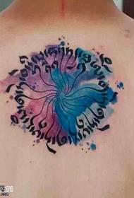 nugaros spalvos gėlė Tatuiruotės raštas
