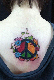 prostitutka natrag proturatna tetovaža 77512 - leđna prostitutka savršen plimni totem cvjetni cvjetni uzorak tetovaža
